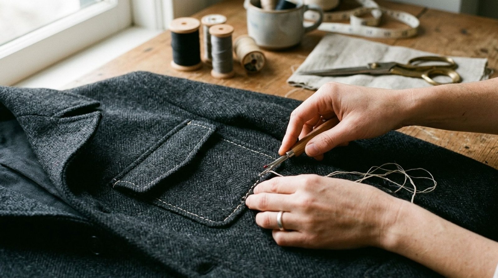 Comment découdre les poches de votre manteau proprement